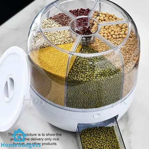 Rotating Cereal Dispenser Grain Storage Box 4 Rotating Cereal Dispenser Grain Storage Box