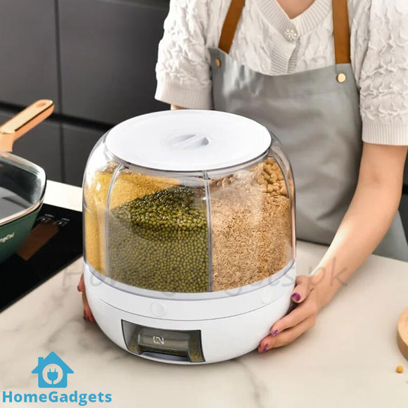 Rotating Cereal Dispenser Grain Storage Box 1 Rotating Cereal Dispenser Grain Storage Box