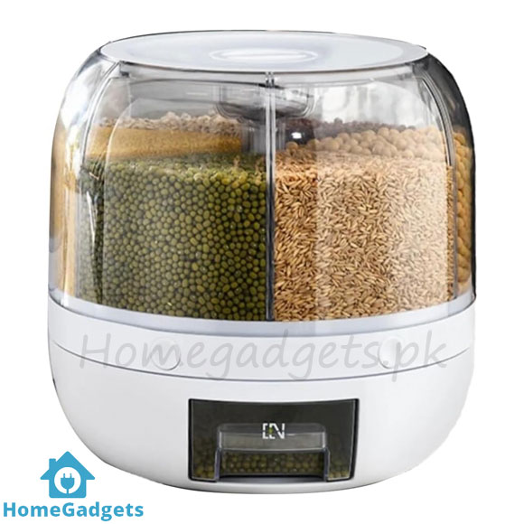 Rotating Cereal Dispenser Grain Storage Box 2 Rotating Cereal Dispenser Grain Storage Box