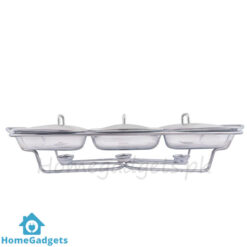 Triple Food Warmer Glass Dish 3×1.5 Liters K-530