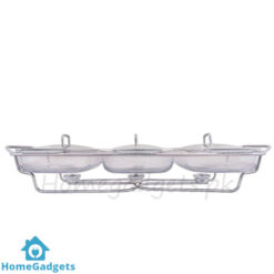 Triple Food Warmer Glass Dish 3×1.5 Liters K-570