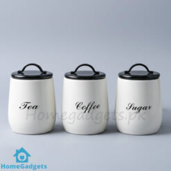 Airtight Tea Coffee And Sugar Jar Set 3 Pcs