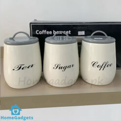 Airtight Tea Coffee And Sugar Jar Set 3 Pcs