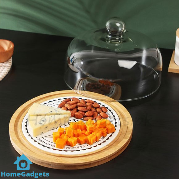 Bamboo Ceramic Cheese Dish with Lid 2 Bamboo Ceramic Cheese Dish with Lid