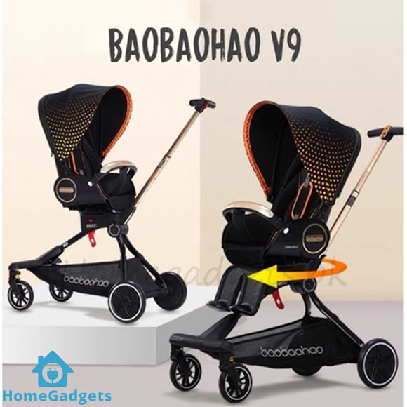 Baobaohao Baby Trolley Ultra Foldable Stroller V9 Orange 2 Baobaohao Baby Trolley Ultra Foldable Stroller V9 Orange
