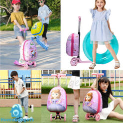 Children Waterproof Cartoon Scooter Suitcase