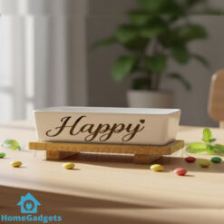 Creamic Mini Serving Dish with Wooden Tray