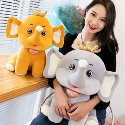 Crown Baby Elephant Plush Soft Stuffed Toy