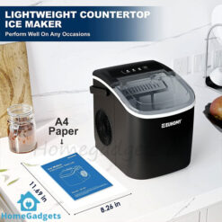 Euhomy Ice Maker Machine Countertop - Portable Ice Maker with Handle