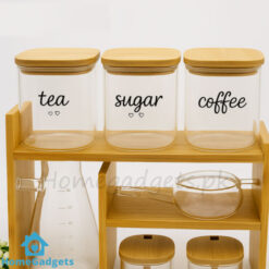Glass and Bamboo Kitchen Spice Station 6 Glass and Bamboo Kitchen Spice Station Price in Pakistan
