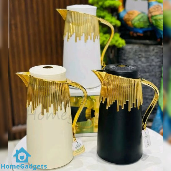 Golden Fancy Thermo Bottle 1 Liter 1 Golden Marble Pattern Thermo Bottle 1 Liter