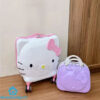 Hello Kitty Luggage Set - Rolling Suitcase with Vanity Bag Kids Travel Set