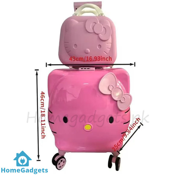 Hello Kitty Luggage Set - Rolling Suitcase with Vanity Bag Kids Travel Set 3 Hello Kitty Luggage Set - Rolling Suitcase with Vanity Bag Kids Travel Set