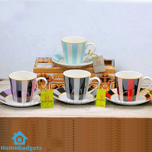 Heritage Milano Cup and Saucer Set of 6 1 Heritage Milano Cup and Saucer Set of 6