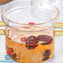 High Borosilicate Glass Mini Cooking Pot Handle With Lid