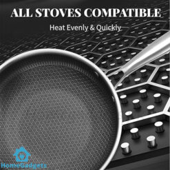 Honeycomb Fry Pan with Lid 24cm