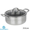 Honeycomb Non Stick Stainless Steel Cookware Pot 28cm