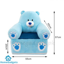 Kids Light Blue Plush Couch Sofa Seat – Toddler Soft Seater 5 Kids Light Blue Plush Couch Sofa Seat