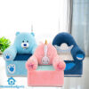 Kids Light Blue Plush Couch Sofa Seat – Toddler Soft Seater 6 Kids Light Blue Plush Couch Sofa Seat