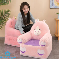 Kids Pink Plush Couch Sofa Seat – Toddler Soft Seater