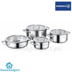 Korkmaz Aura Stainless Steel Cookware Set 8 Pcs