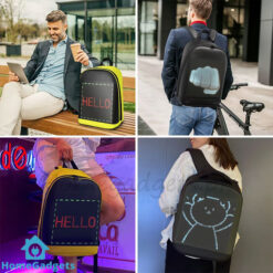 Alternative view of LED Color Screen Customizable Backpack Travel Bag School Bag with USB Cable
