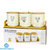 Porcelain 3Pcs Canister Set with Tray
