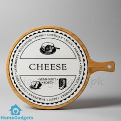 Premium Bamboo Ceramic Cheese Serving Plate