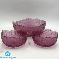 Premium Ripple Edge Glass Bowl Fruit Set 7 Pieces