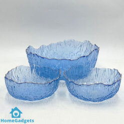 Premium Ripple Edge Glass Bowl Fruit Set 7 Pieces