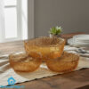 Premium Ripple Edge Glass Bowl Fruit Set 7 Pieces