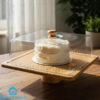 Rectangular Bamboo Cake Dish with Lid