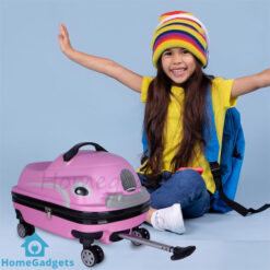 Ride On Travel Suitcase Trolley - Children’s Carry-On Hardside Rolling Luggage