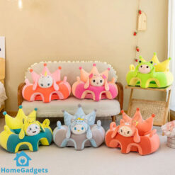Soft and Comfy Baby Crown Sofa Floor Seat with Back Support