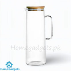 Straight Glass Jug with Bamboo Lid