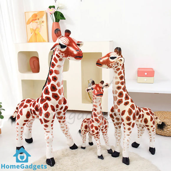 Stuffed Madagascar Giraffe Sika Deer Plush Toy – Soft Stuffed Animal for Kids 2 Stuffed Madagascar Giraffe Sika Deer Plush Toy