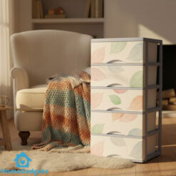 5 Large Drawer Plastic Storage Organizer