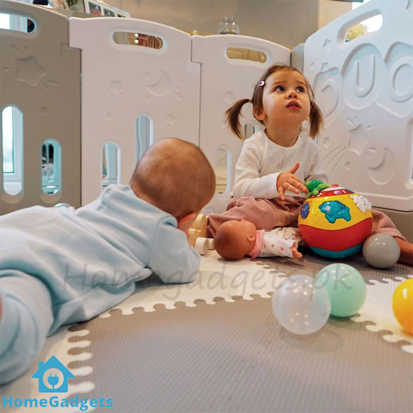 Baby Safety Play Fence – Large Foldable Play Pen Play Area for Kids 6 Baby Safety Play Fence – Large Foldable Play Pen Play Area for Kids