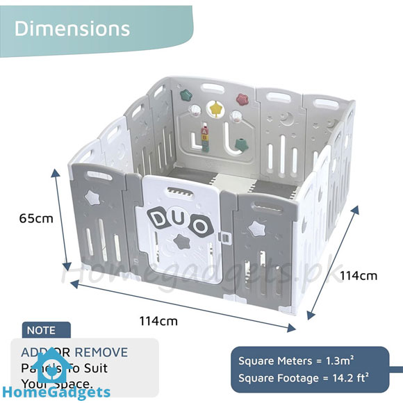Baby Safety Play Fence – Large Foldable Play Pen Play Area for Kids 2 Baby Safety Play Fence – Large Foldable Play Pen Play Area for Kids