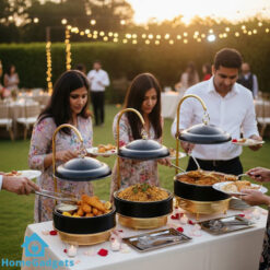 Elegant Buffet Chafing Dishes Buffet Warmer Black/Golden 5 Elegant Buffet Chafing Dishes Buffet Warmer Black/Golden