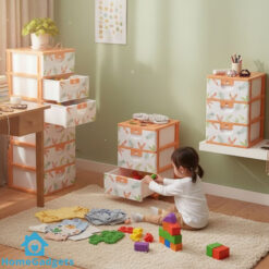 Floral Plastic Storage Organizer Drawer