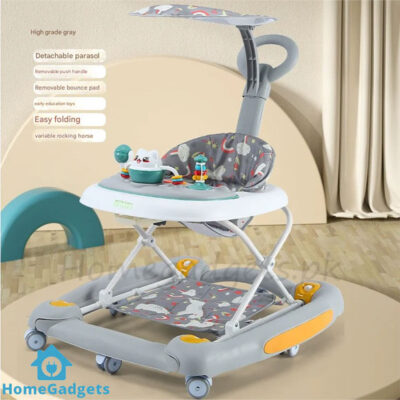 Foldable Baby Walker Swing Handle with Sun Shade 10 homegadgets.pk