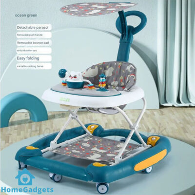 Foldable Baby Walker Swing Handle with Sun Shade 9 homegadgets.pk