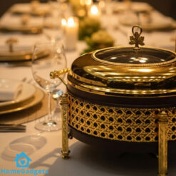 Golden Chafing Dish – Royal Buffet Serveware for Parties and Events 7 Golden Chafing Dish – Royal Buffet Serveware for Parties and Events