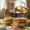 Golden Chafing Dish – Royal Buffet Serveware for Parties and Events 9 Golden Chafing Dish – Royal Buffet Serveware for Parties and Events