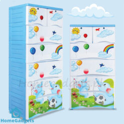 Phoenix Kids Drawer Elephant Print 5+2 - Plastic Storage Cabinet