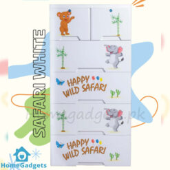 Kideez Animal Safari Print Drawer 4+2 - Kids Plastic Storage Cabinet