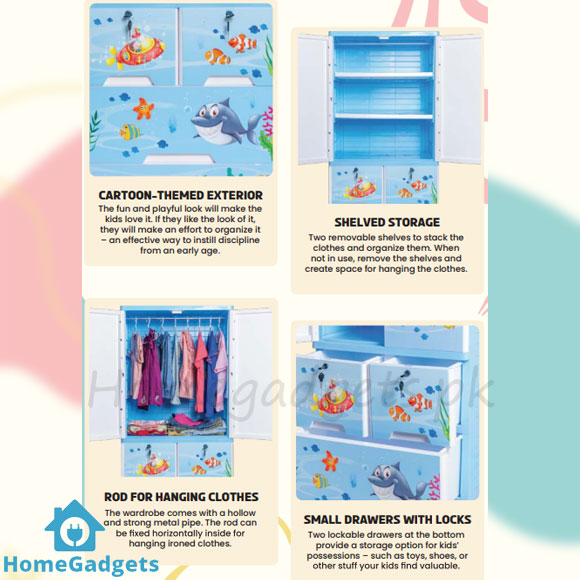 Kideez Plastic Hanging Wardrobe