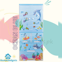 Alternative view of Kideez Plastic Hanging Wardrobe – 3 Layers 4 Drawers Ocean Blue