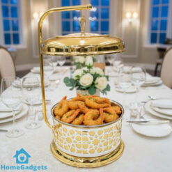 Royal Golden Silver Buffet Chafing Dish – Luxury Food Warmer
